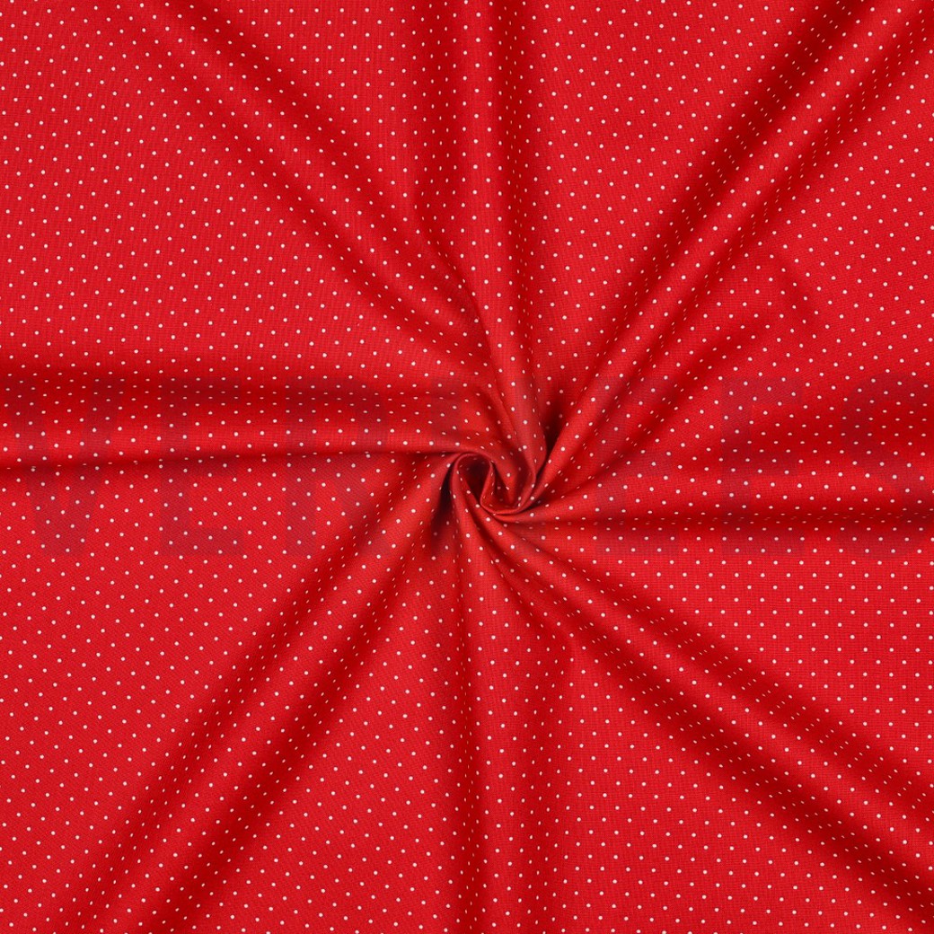 POPLIN PETIT DOTS RED #3