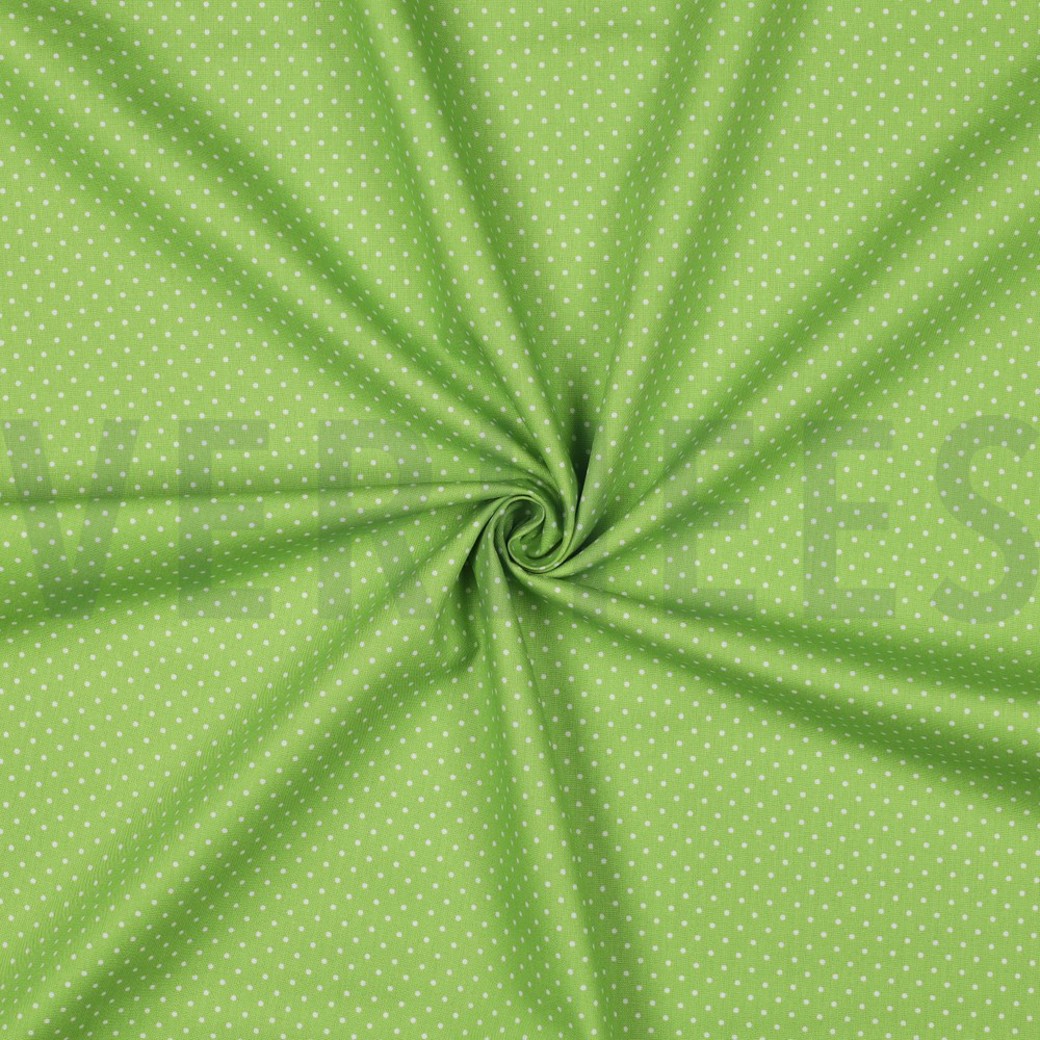 POPLIN PETIT DOTS LIME #3