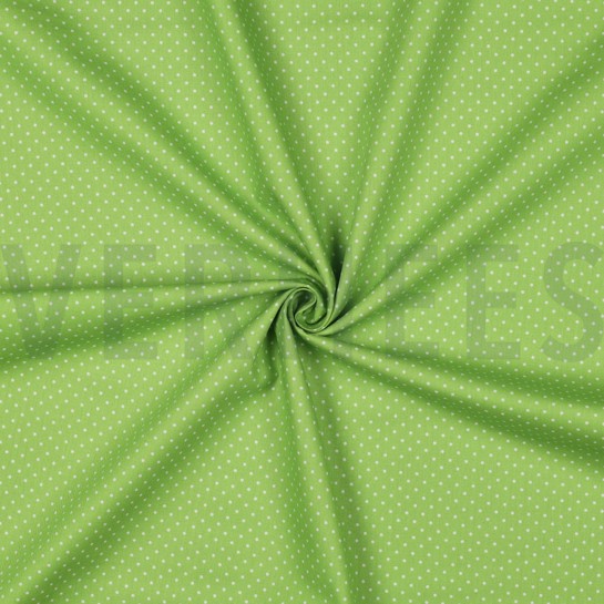 KATOENEN POPLIN KLEINE STIPPEN LIMOEN #7
