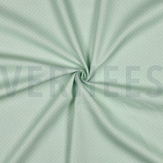 KATOENEN POPLIN KLEINE STIPPEN MINT #7