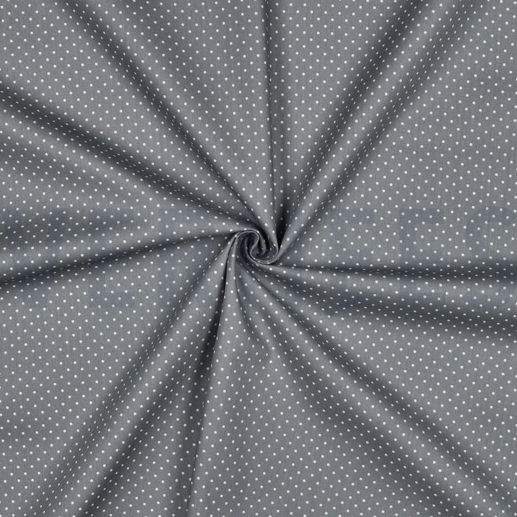 POPLIN PETIT DOTS GREY #3