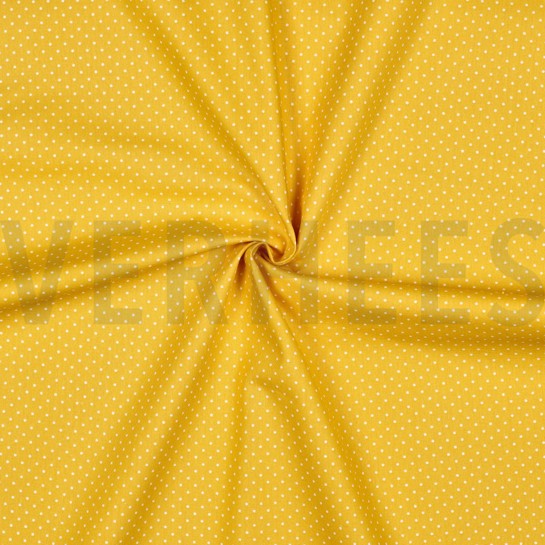 BAUMWOLLE POPELINE KLEINE PUNKTE GELB #7