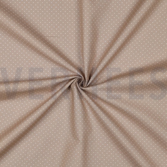 KATOENEN POPLIN KLEINE STIPPEN ZAND #7