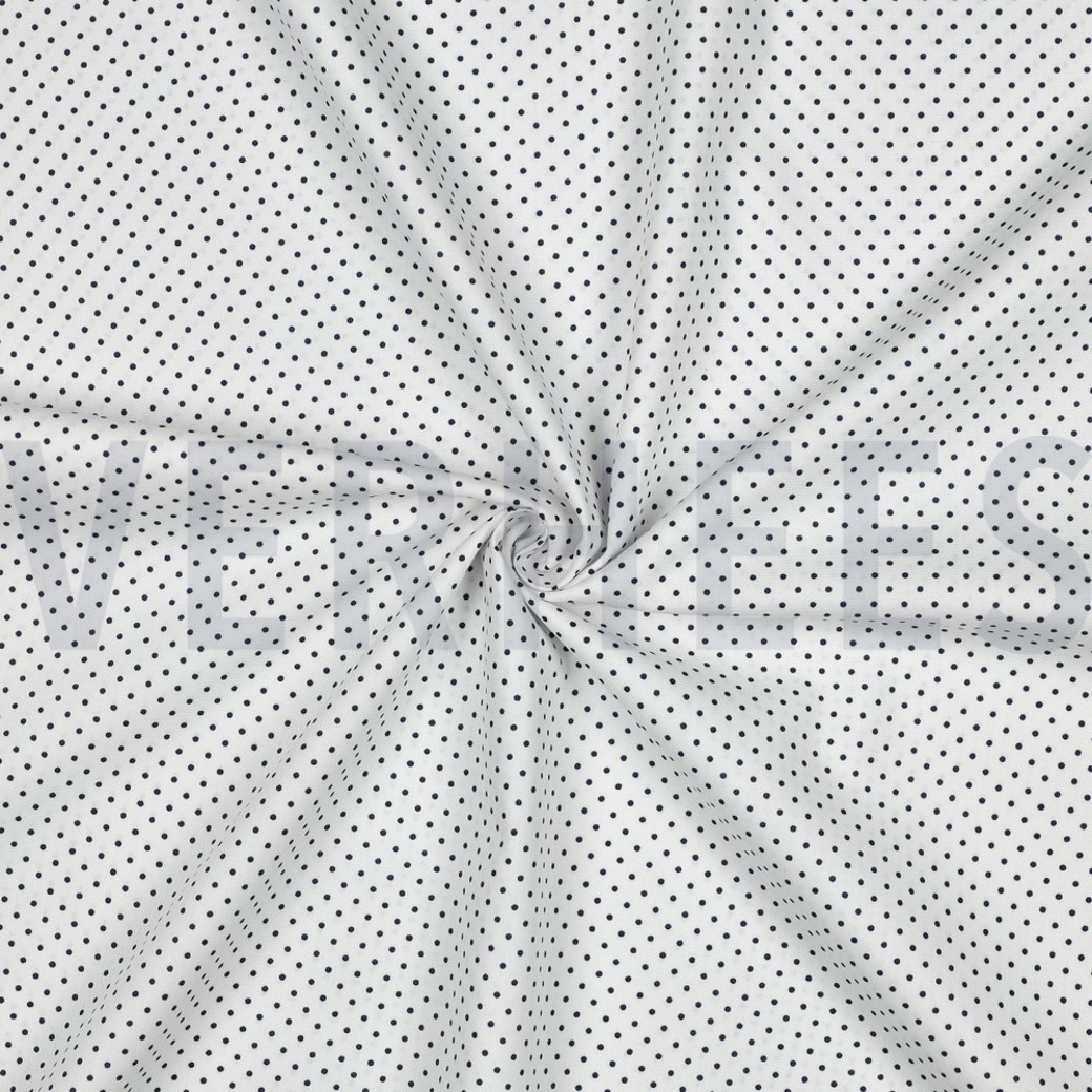POPLIN PETIT DOTS WHITE/NAVY #3