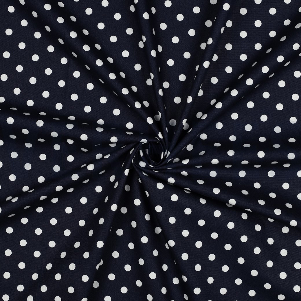 POPLIN DOTS NAVY #3