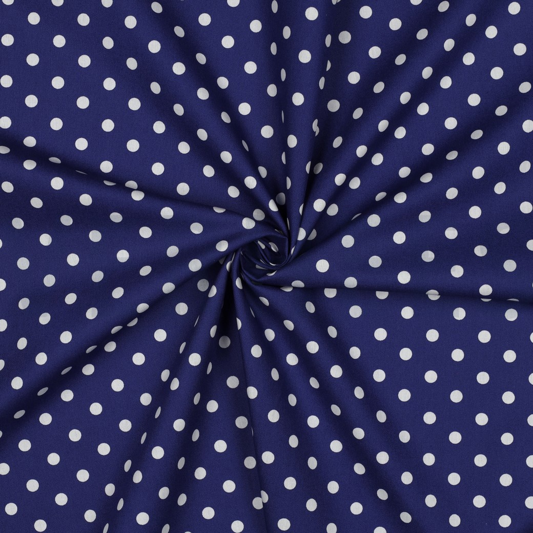 POPLIN DOTS COBALT #3