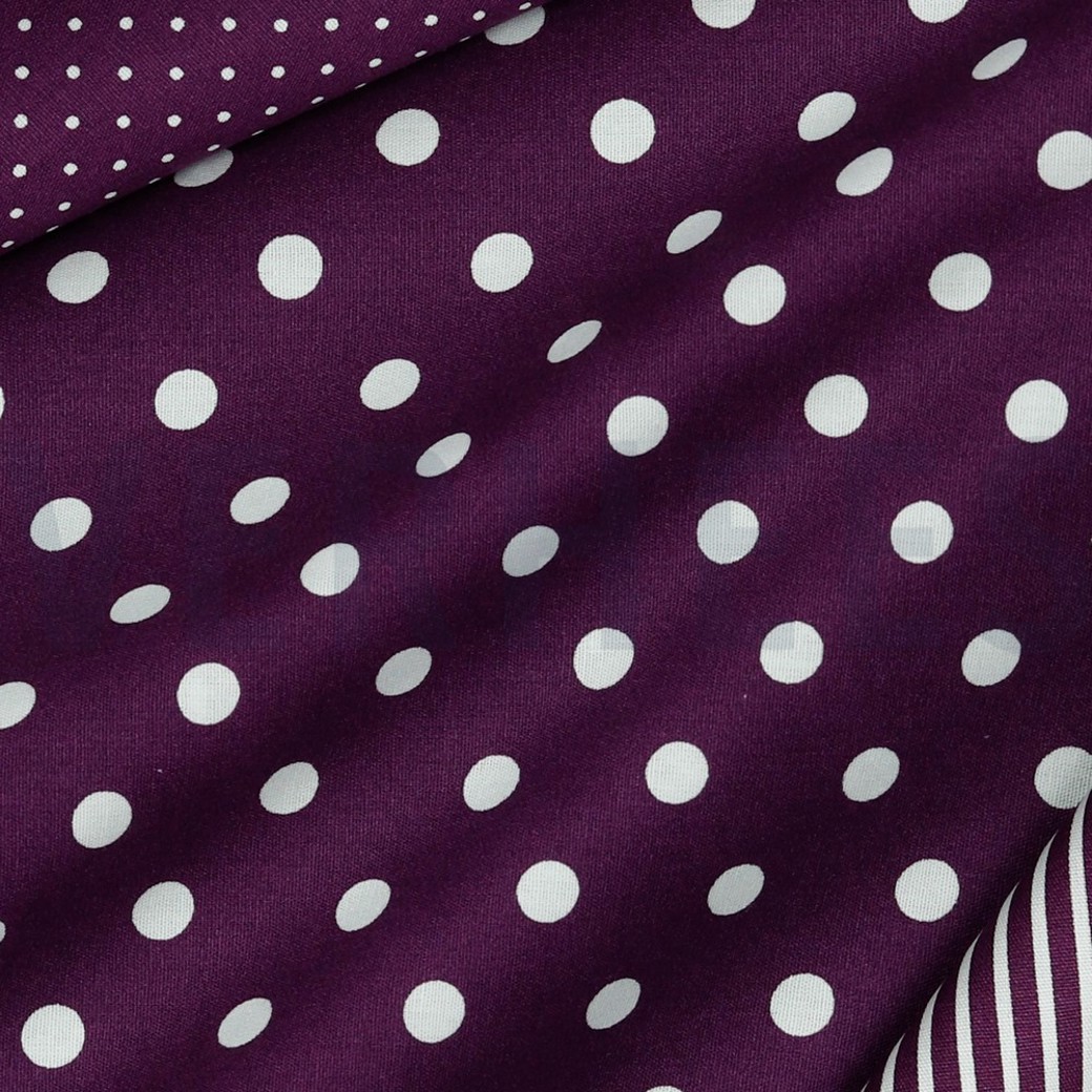 POPLIN DOTS PURPLE #3