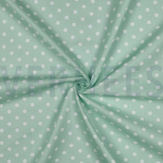 KATOENEN POPLIN STIPPEN MINT #7