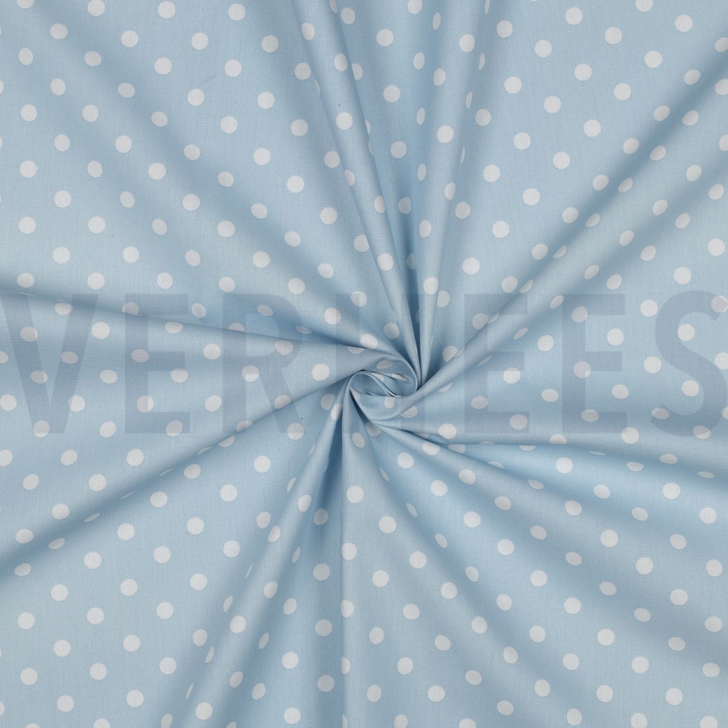 POPLIN DOTS LIGHT BLUE #3