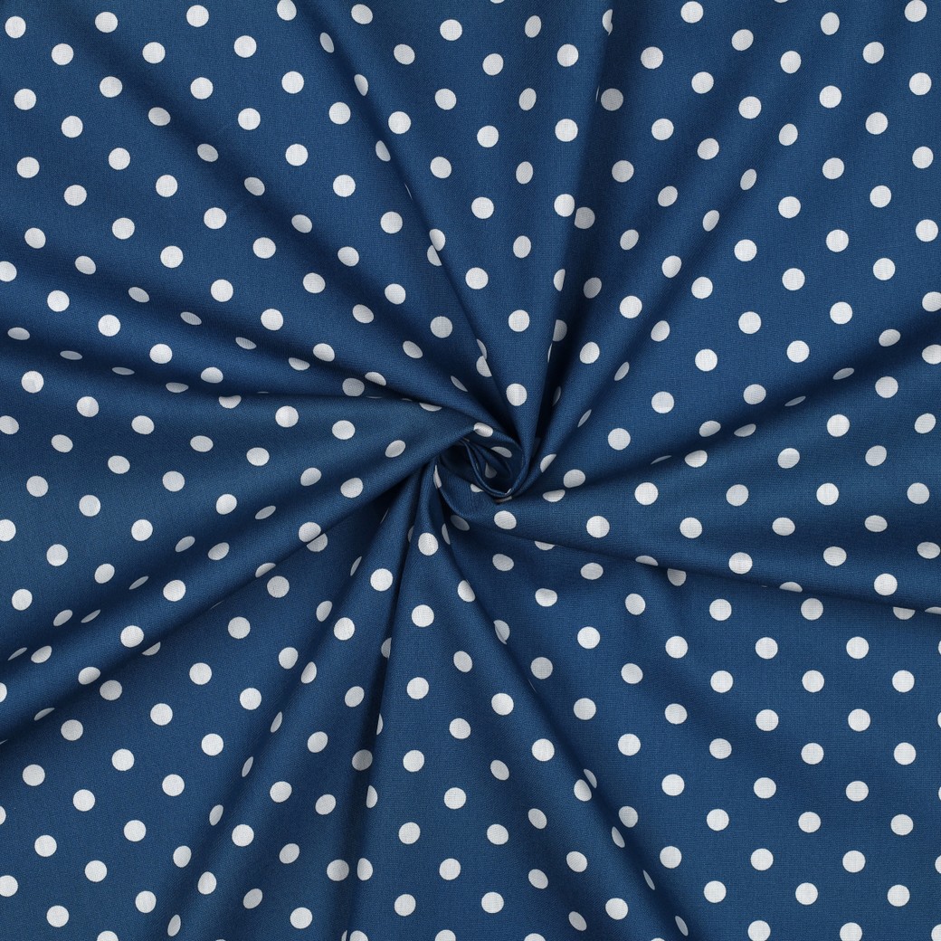 POPLIN DOTS BLUE #3