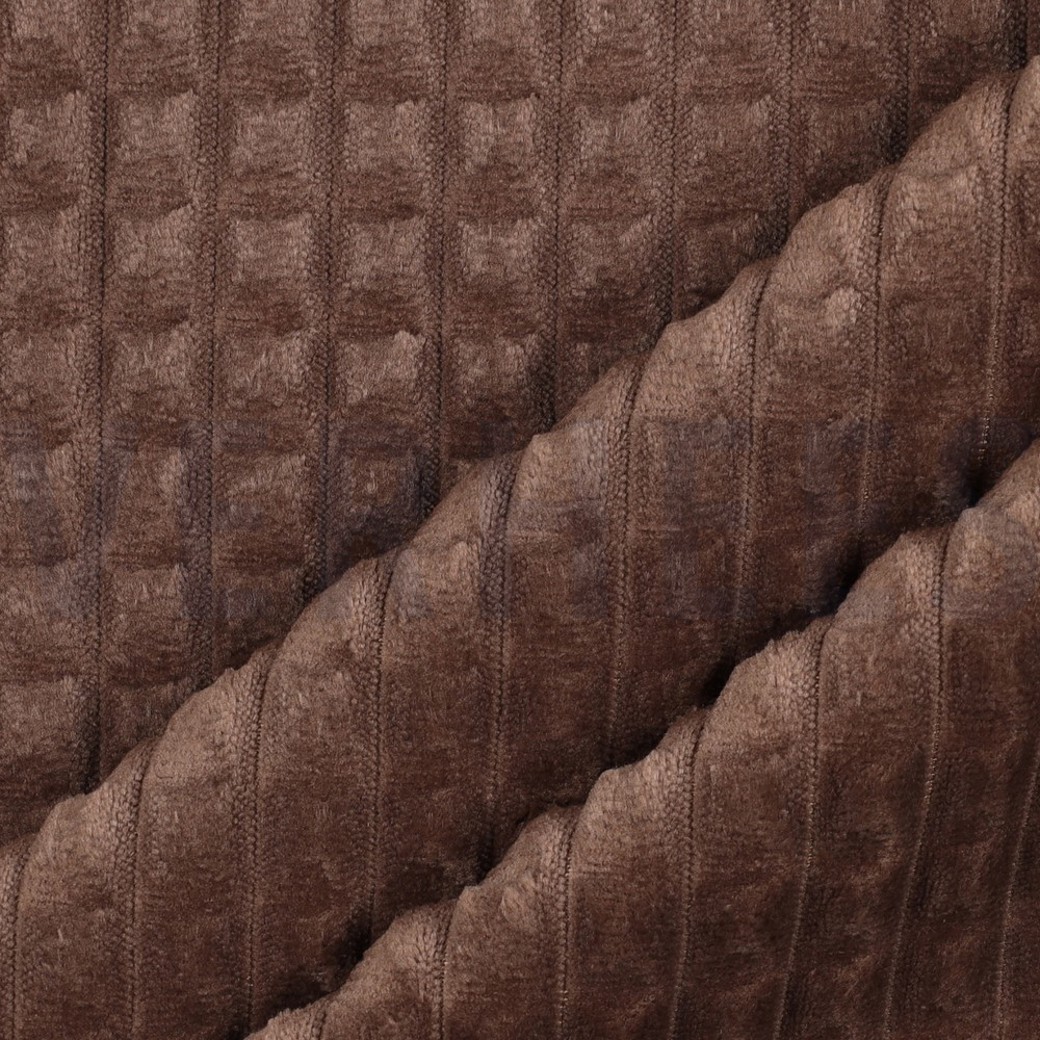 VELOURS DECO SQUARE BROWN #3