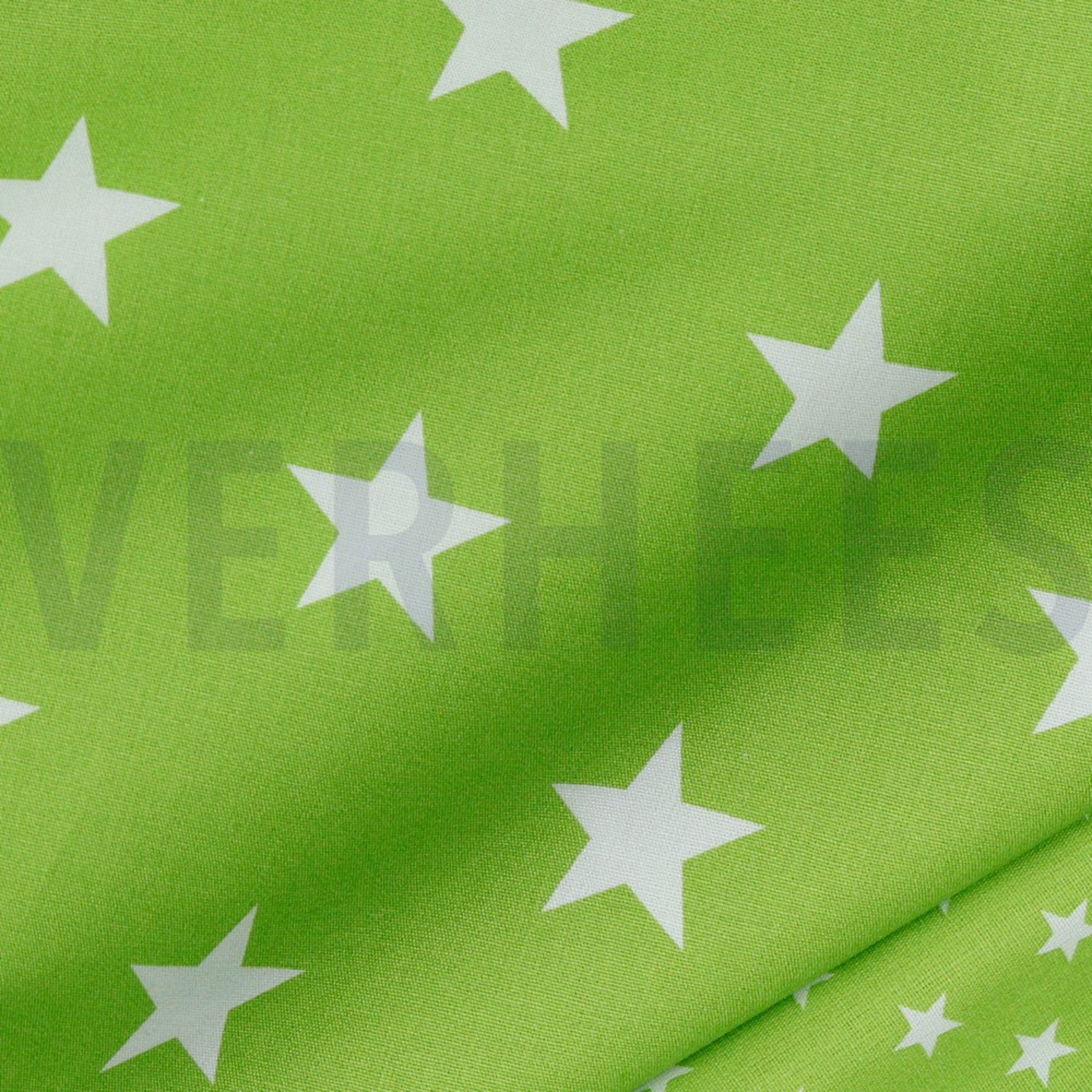 POPLIN STARS LIME (high resolution) #3