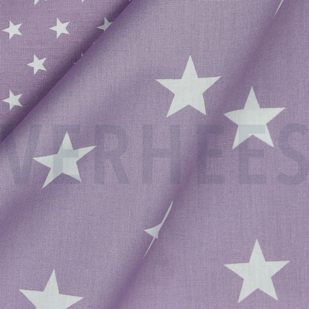 POPLIN STARS LILAC #3