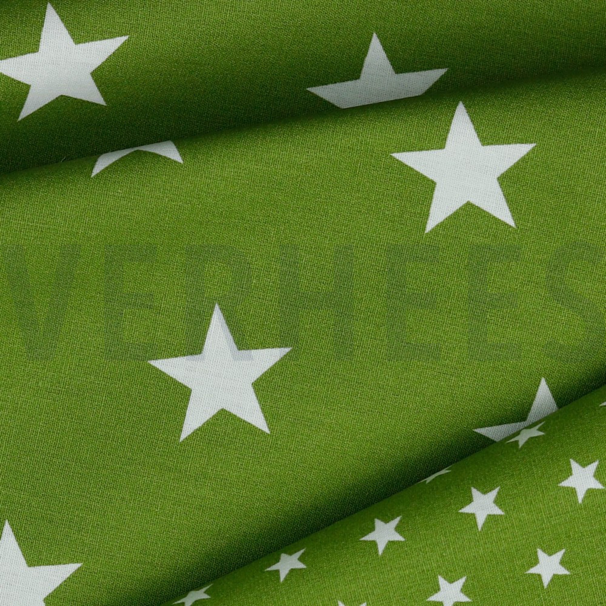 POPLIN STARS GREEN (high resolution) #3
