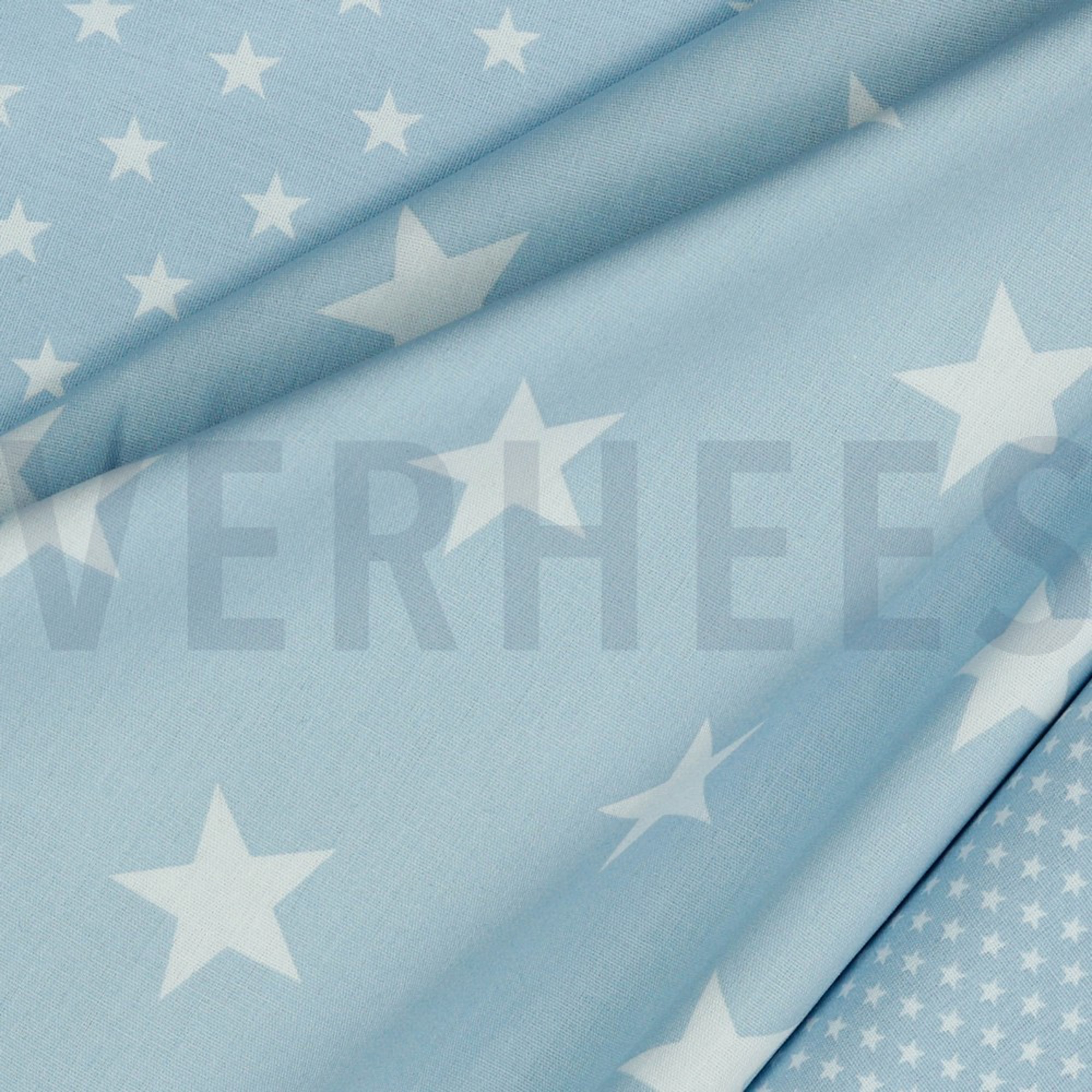 POPLIN STARS LIGHT BLUE (high resolution) #3
