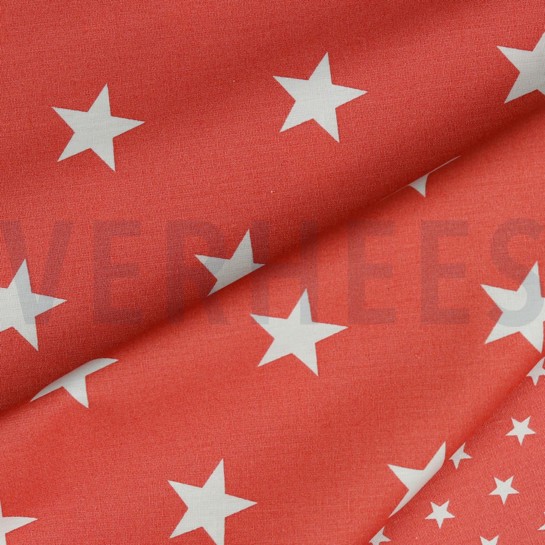 POPLIN STARS CORAL #7