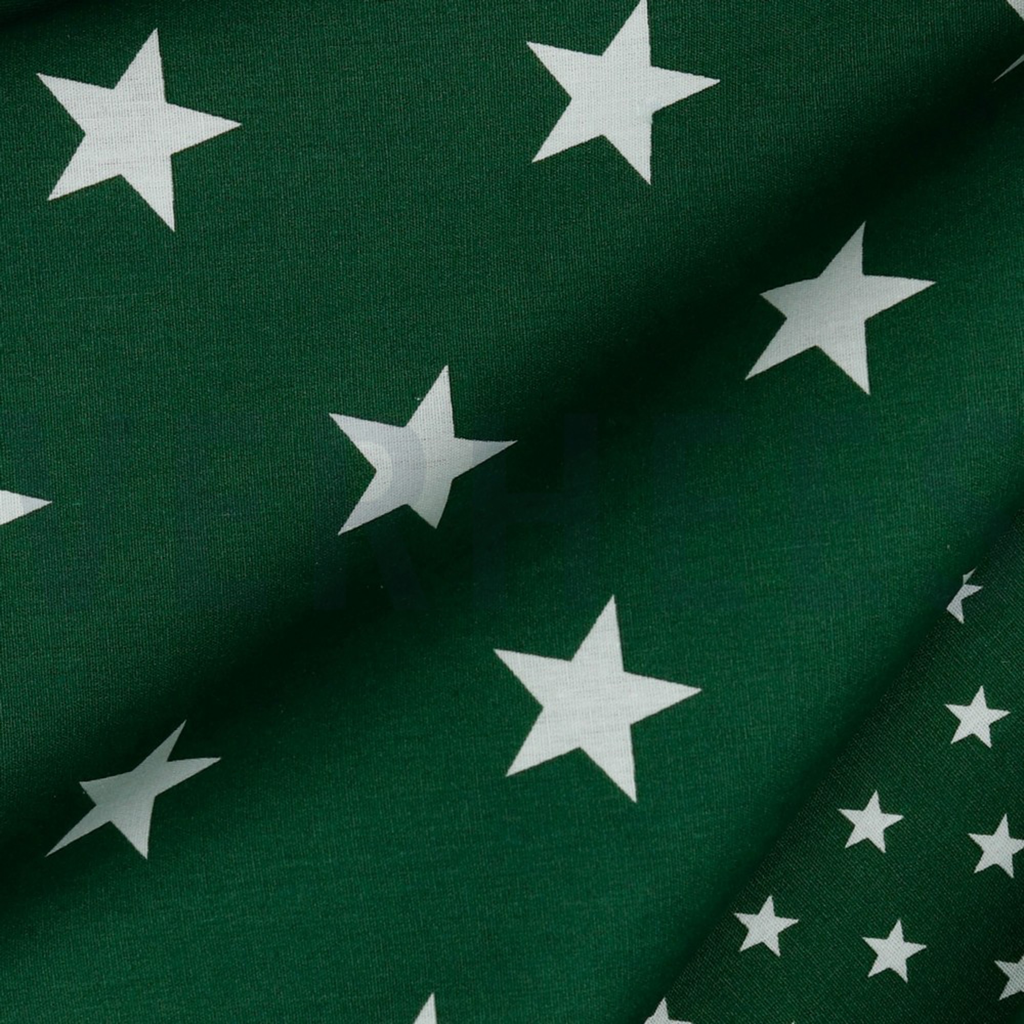 POPLIN STARS DARK GREEN (high resolution) #3
