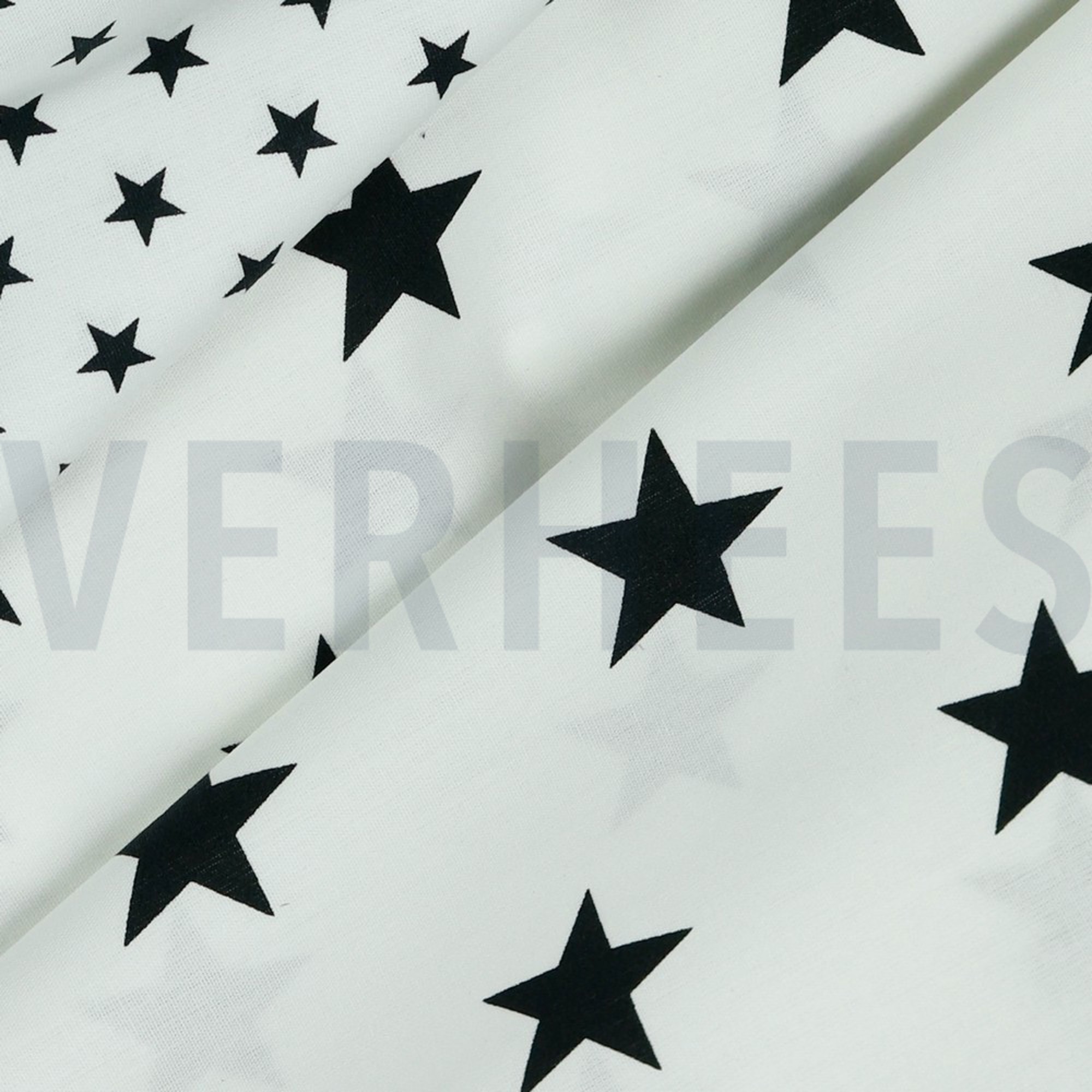POPLIN STARS WHITE/BLACK (high resolution) #3