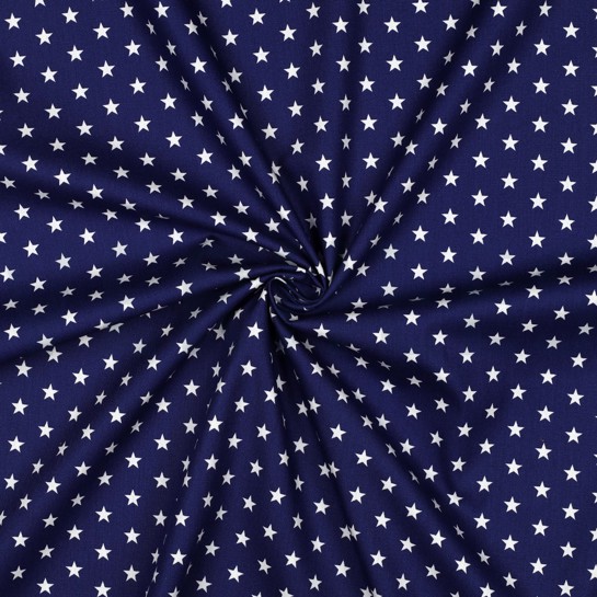 POPLIN PETIT STARS COBALT #7