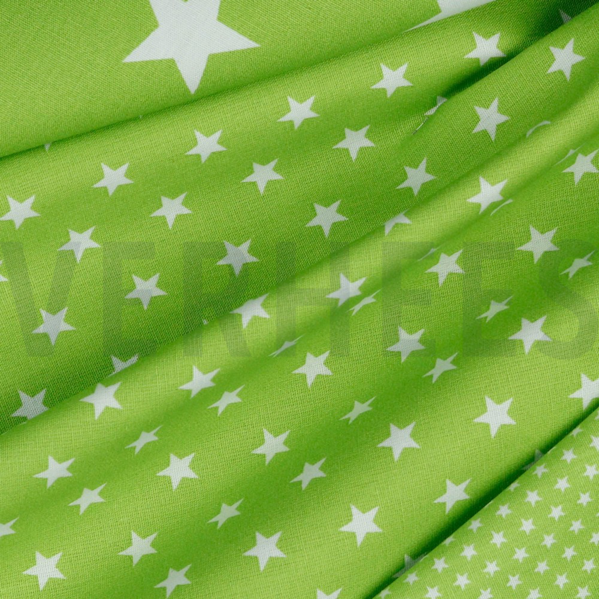 POPLIN PETIT STARS LIME (high resolution) #3