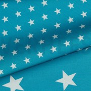 POPLIN PETIT STARS TURQUOISE (thumbnail) #3
