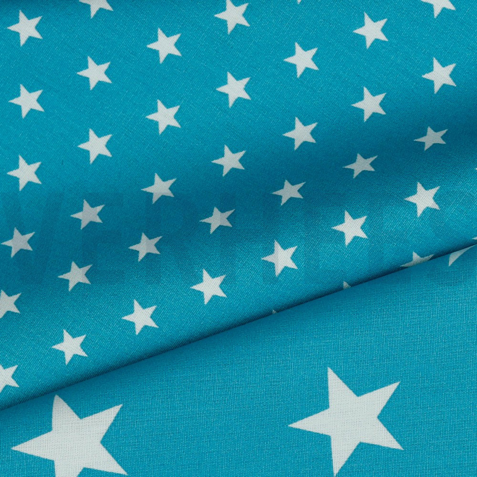 POPLIN PETIT STARS TURQUOISE (high resolution) #3