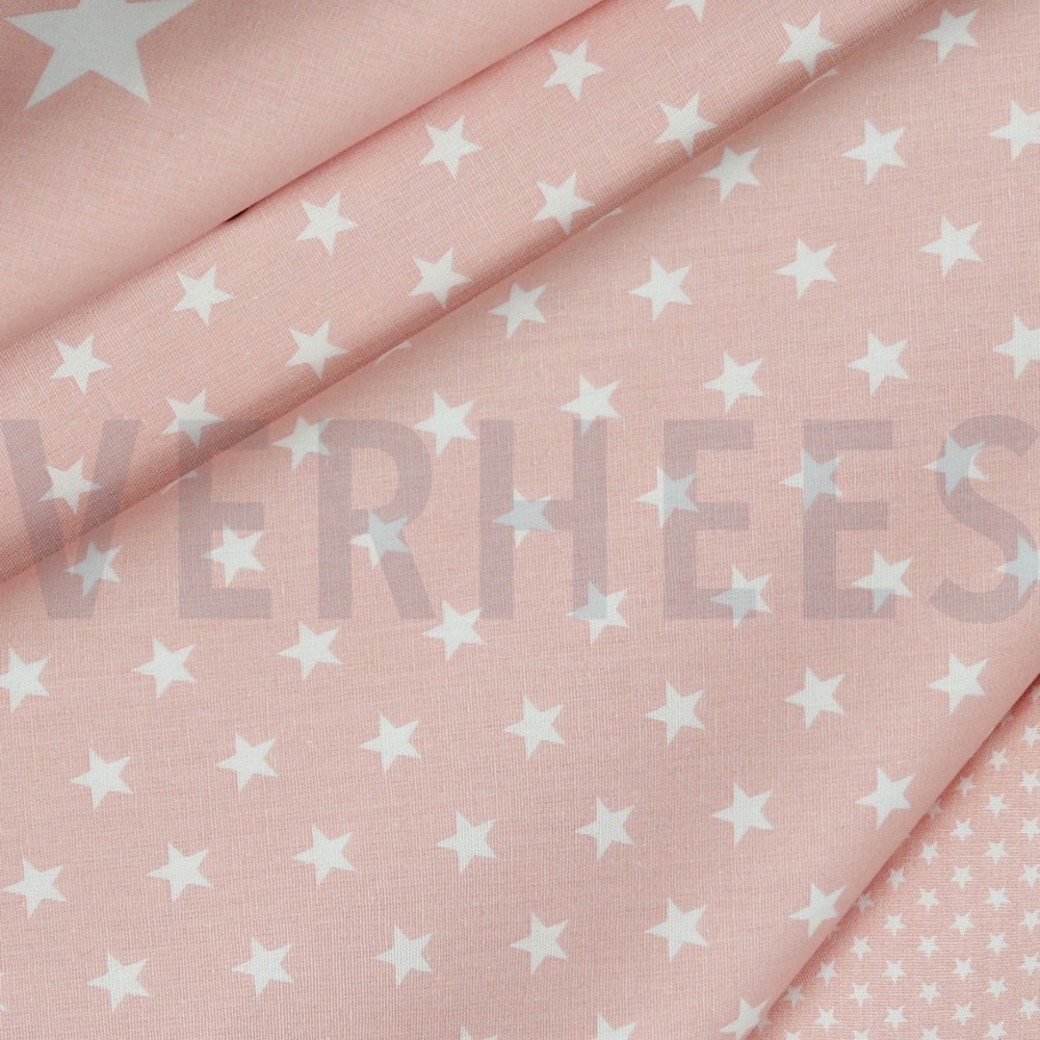 POPLIN PETIT STARS OLD ROSE #3
