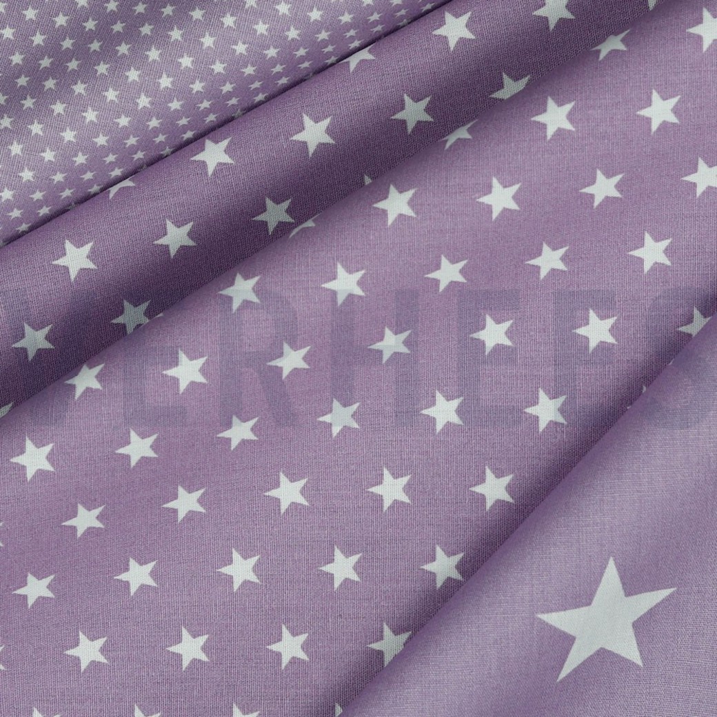 POPLIN PETIT STARS LILAC #3