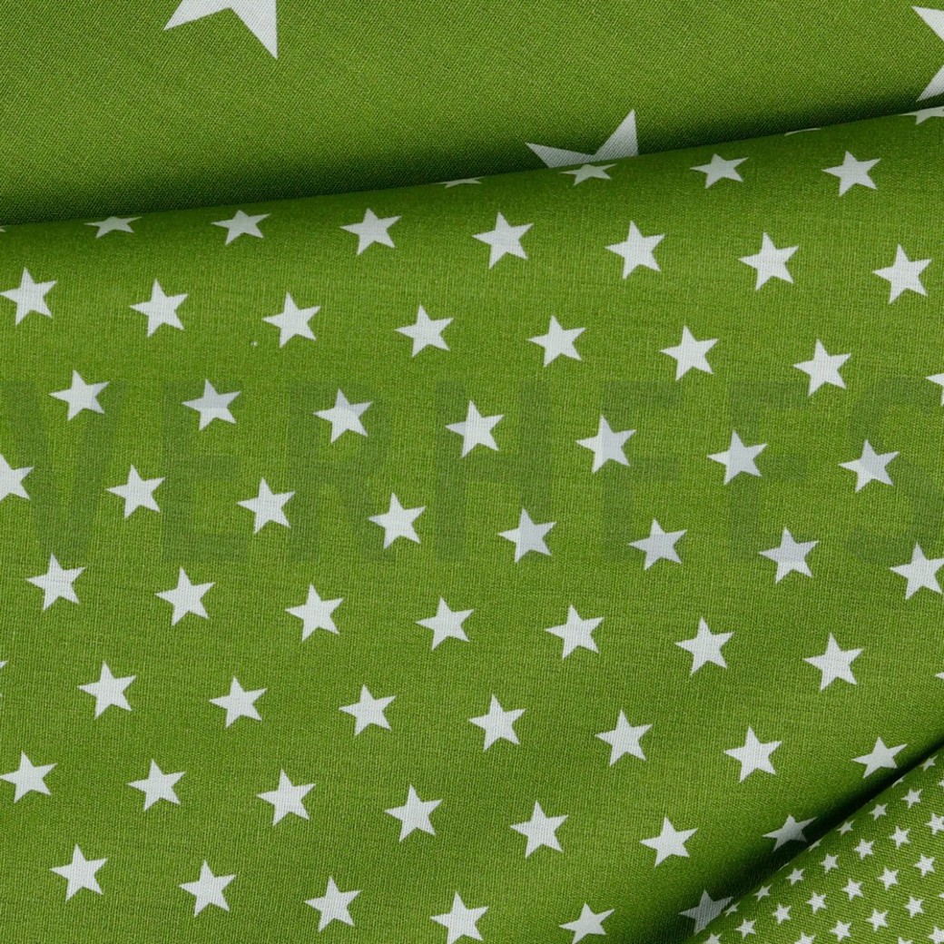 POPLIN PETIT STARS GREEN #3