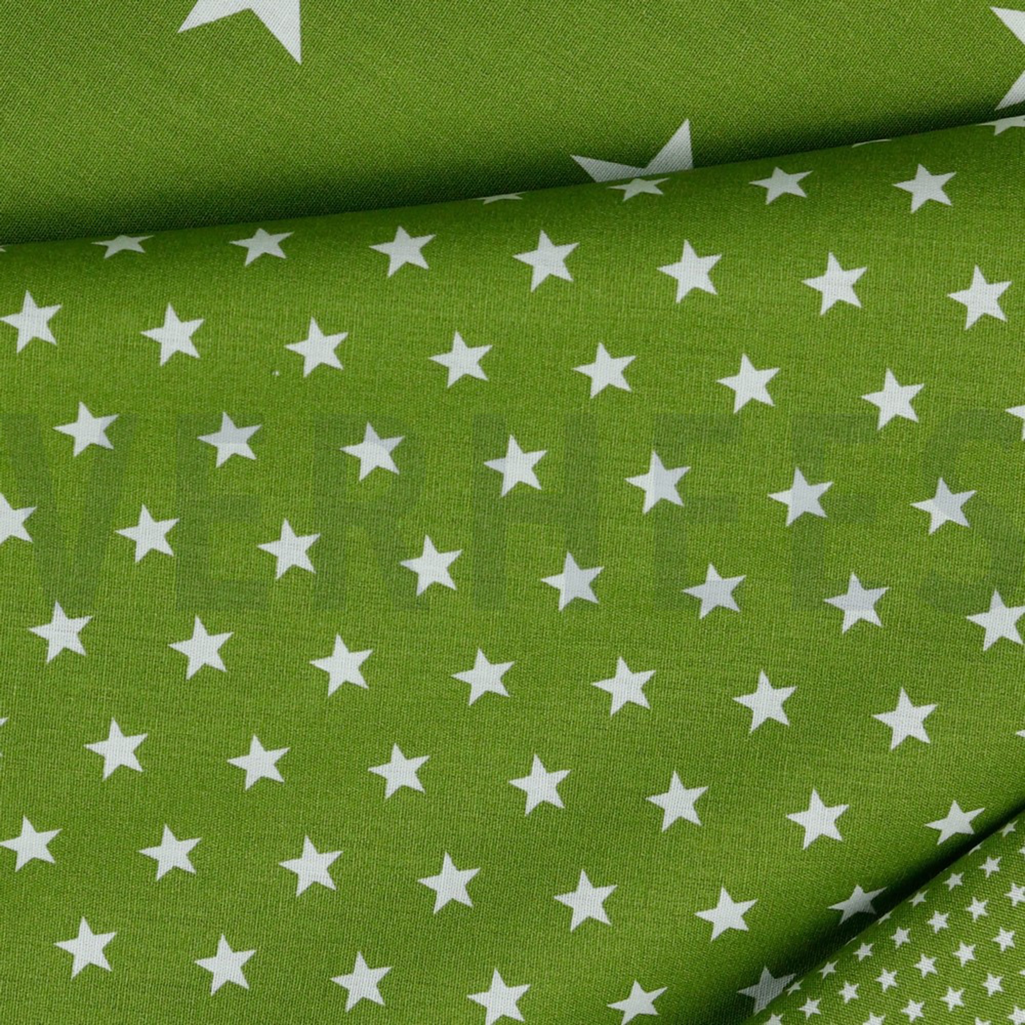 POPLIN PETIT STARS GREEN (high resolution) #3