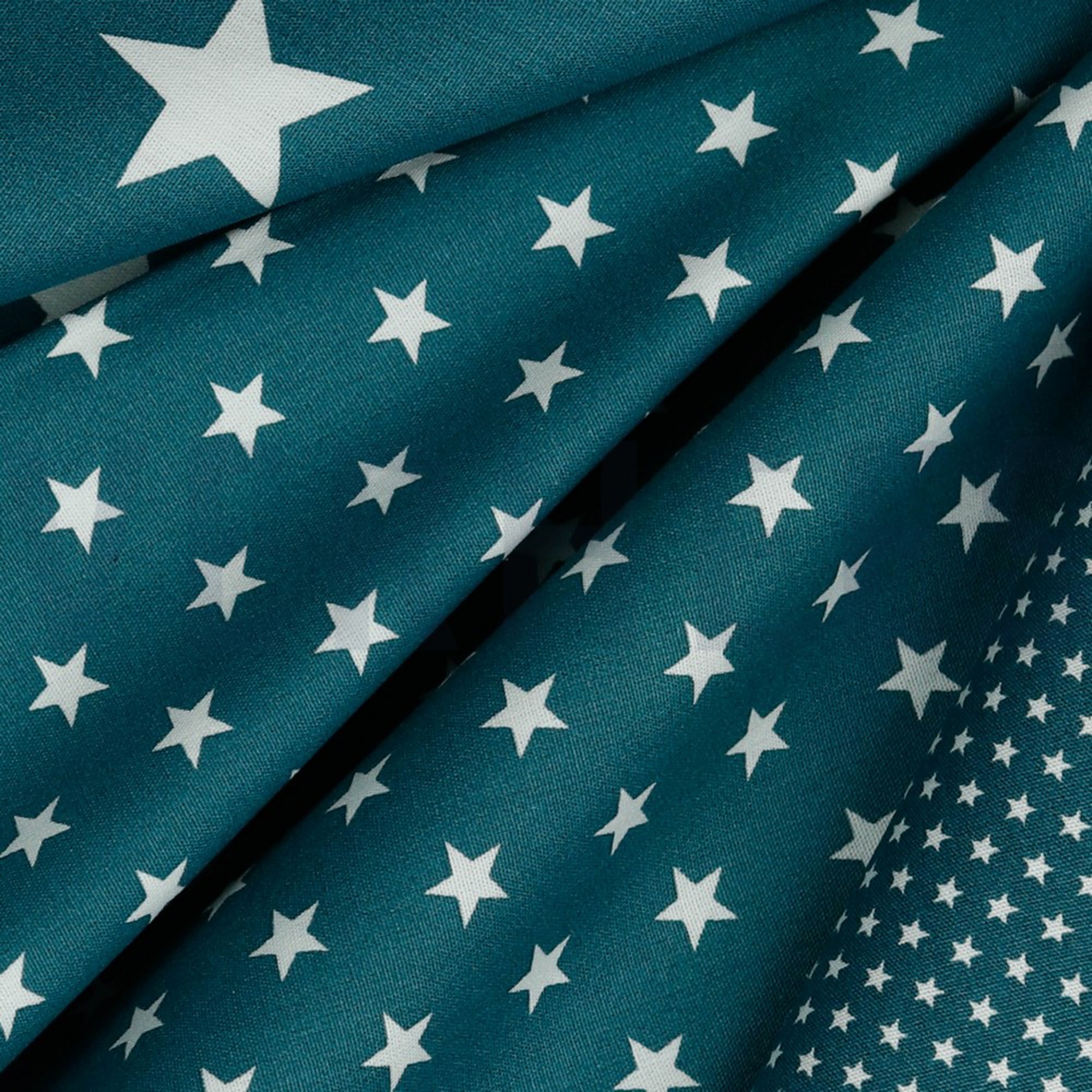POPLIN PETIT STARS PETROL (high resolution) #3