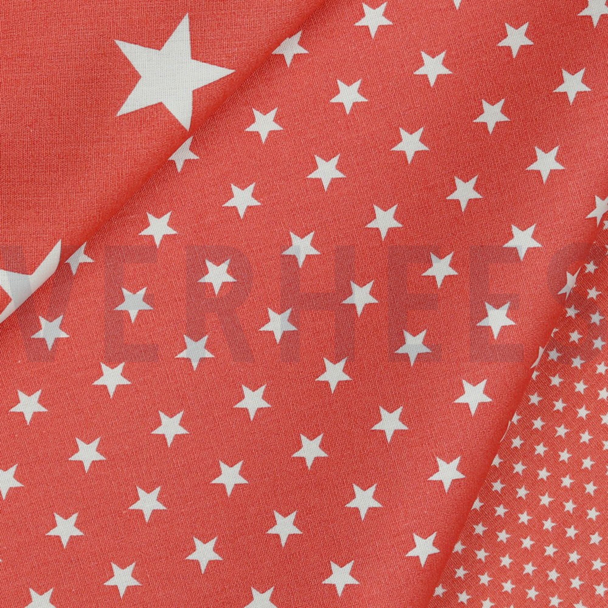 POPLIN PETIT STARS CORAL (high resolution) #3