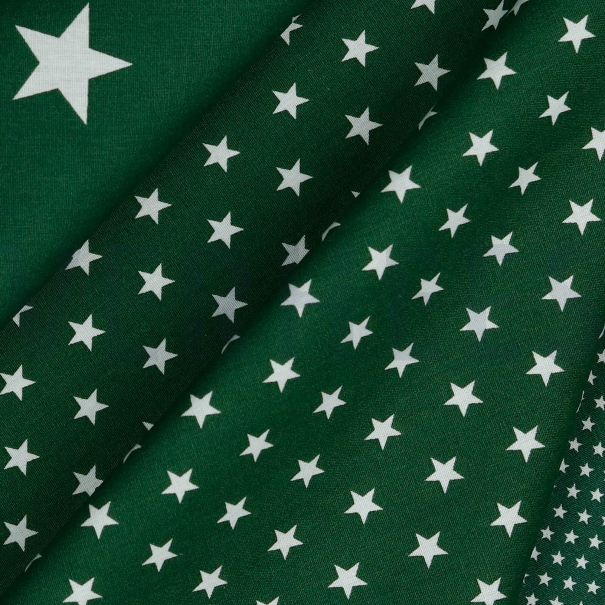 POPLIN PETIT STARS DARK GREEN (high resolution) #3