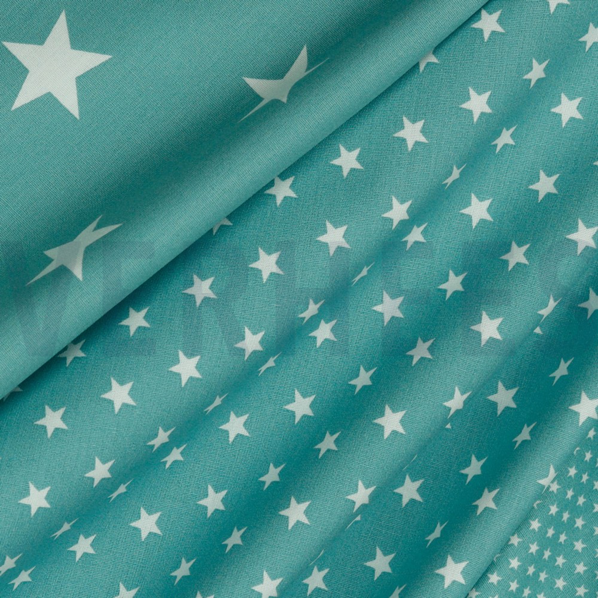 POPLIN PETIT STARS OLD GREEN (high resolution) #3
