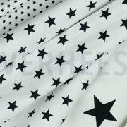 POPLIN PETIT STARS WHITE/BLACK (thumbnail) #3