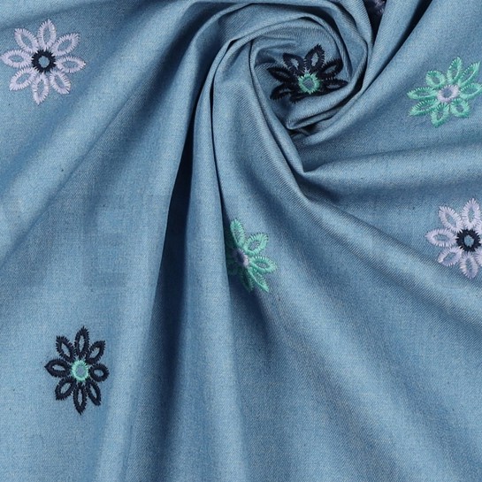 JEANS EMBROIDERY FLOWERS JEANS #7