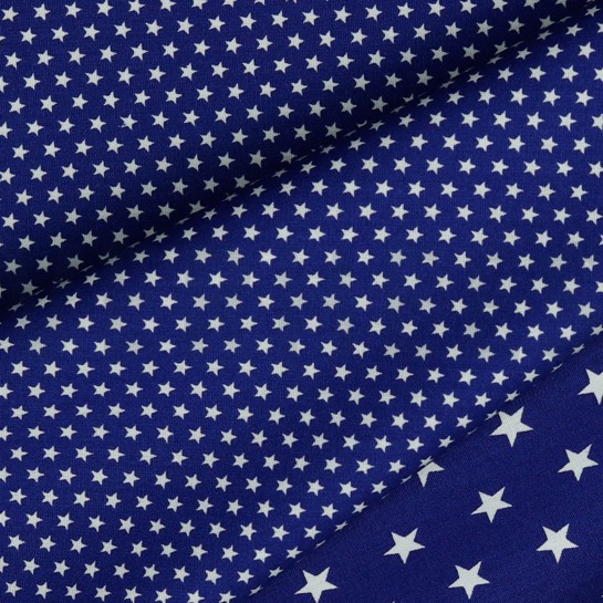 POPLIN MINI STARS COBALT #7