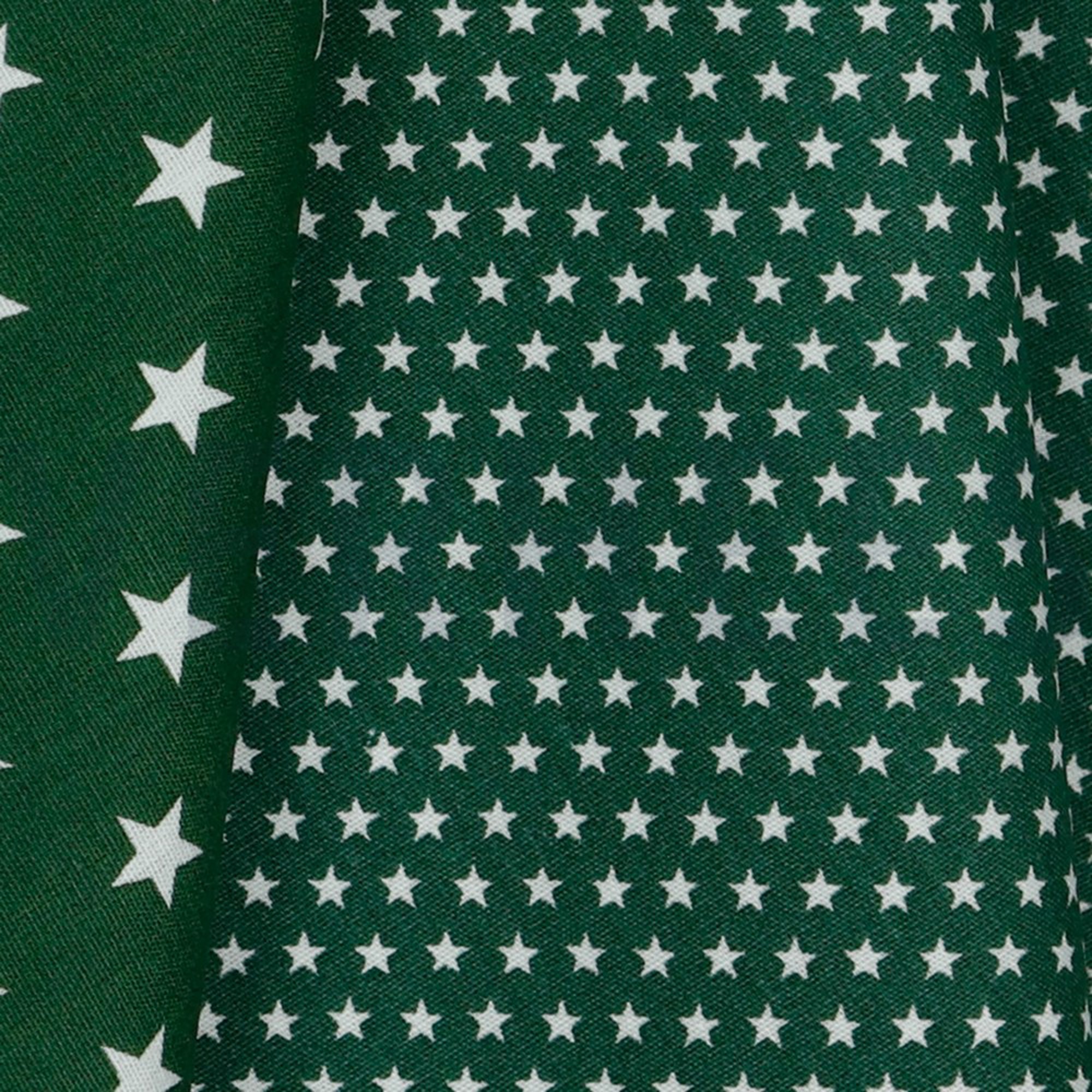 POPLIN MINI STARS DARK GREEN (high resolution) #3