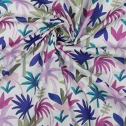 COTTON VOILE DIGITAL PALM HAVEN COBALT (thumbnail) #3