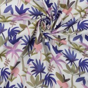 COTTON VOILE DIGITAL PALM HAVEN COBALT / MAGENTA (thumbnail) #3