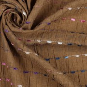 CRINKLE COTTON DOBBY STRIPE CAMEL (thumbnail) #3