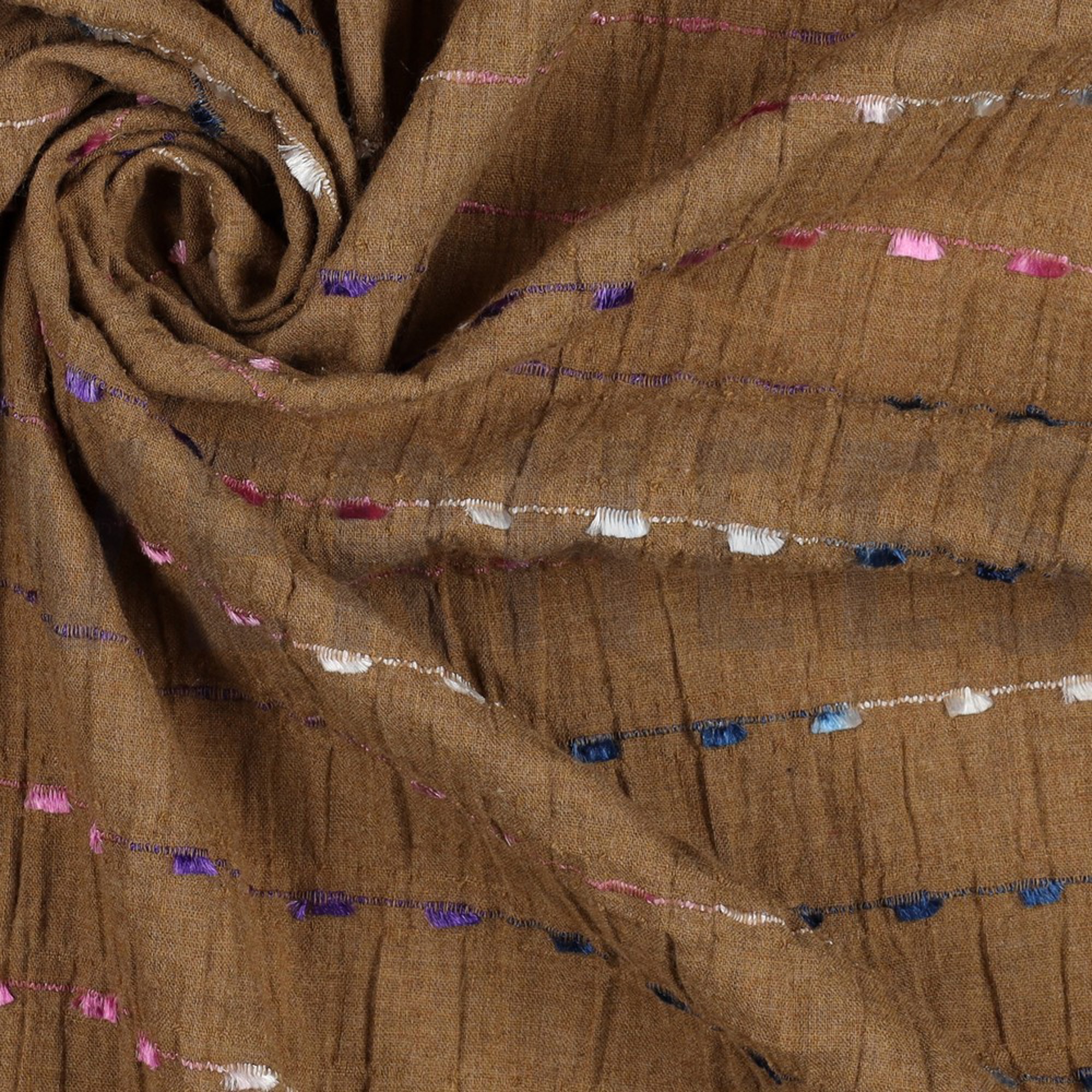 CRINKLE COTTON DOBBY STRIPE CAMEL (high resolution) #3