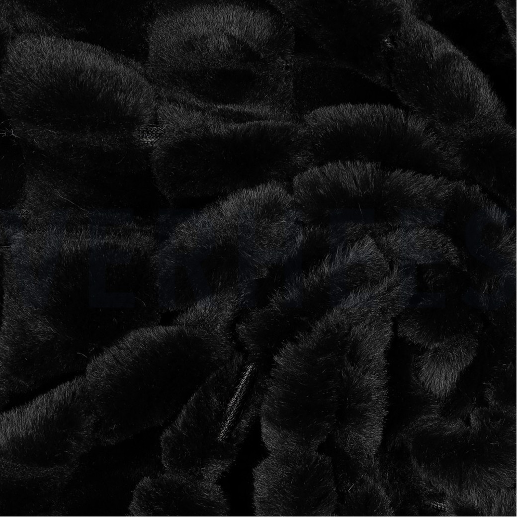 FAUX FUR BLOCK BLACK #3