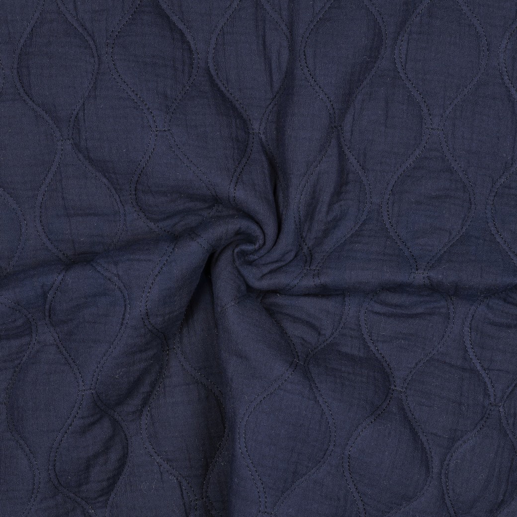 DOUBLE GAUZE QUILT NAVY #3