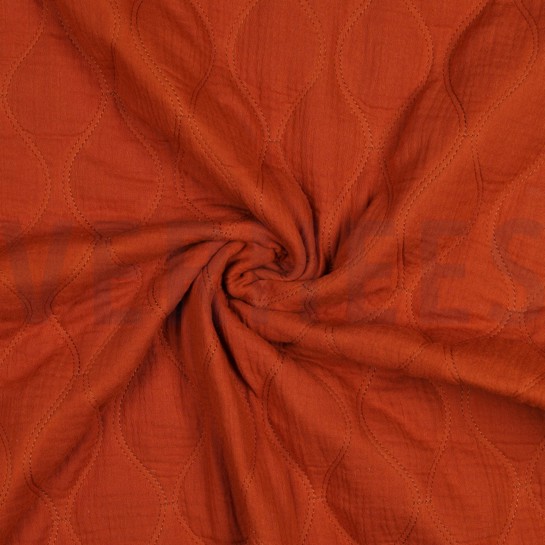 DOUBLE GAUZE QUILT RUST #7