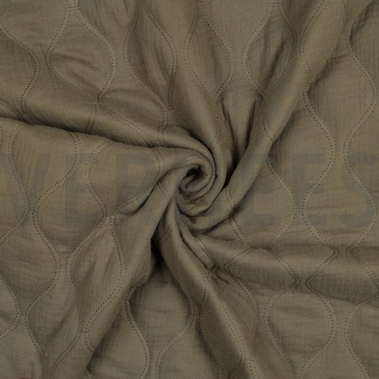 MUSSELIN QUILT MOOSGRÜN #7