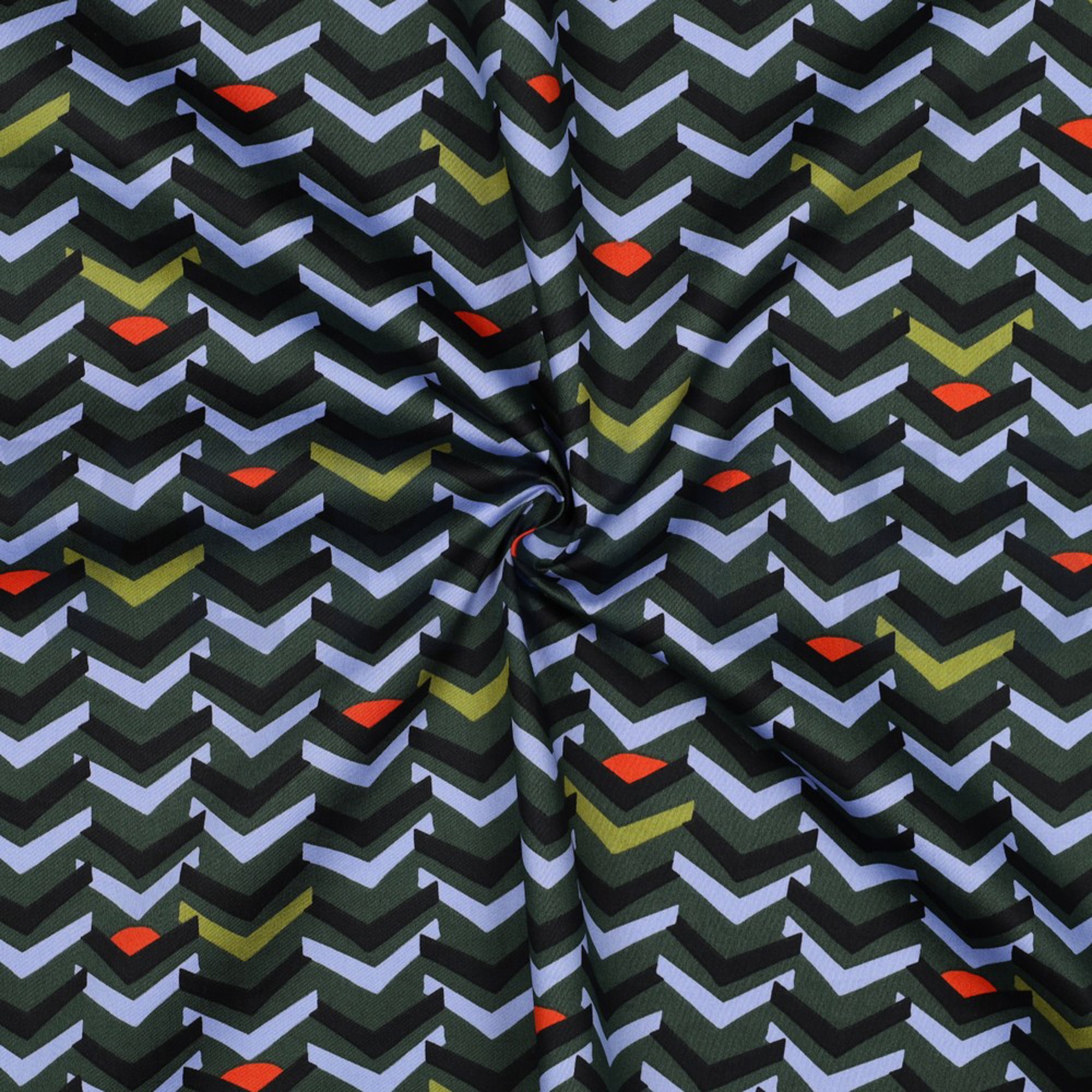 COTTON SATIN GEOMETRIC DARK GREEN (high resolution) #3