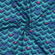 COTTON SATIN GEOMETRIC PETROL (thumbnail) #3