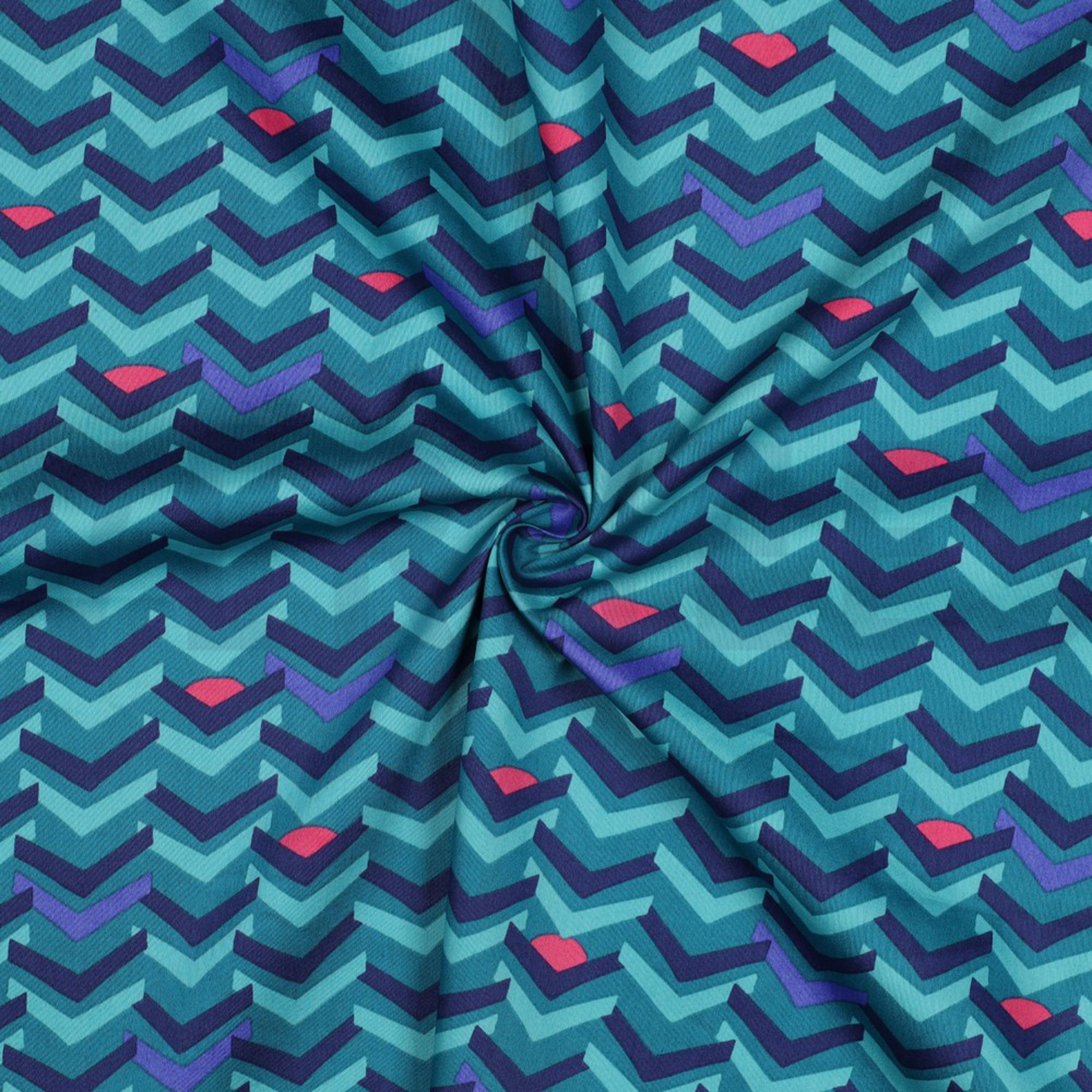 COTTON SATIN GEOMETRIC PETROL (high resolution) #3