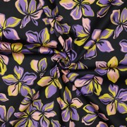 COTTON SATIN FLOWERS BLACK (thumbnail) #3